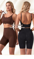 Pantalones De Yoga Elásticos para Mujeres Leggings De Gimnasio Cintura Alta Pantalones De Deporte Sujetador Deportivo Inalámbrico con Costuras - details 11