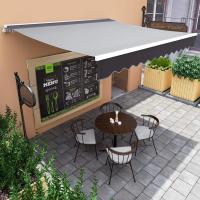 Toldo Manual plegable retráctil con manivela, protección solar, Anti-UV e impermeable, poliéster para patio, balcón, restaurante - details 0