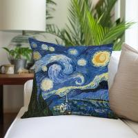 Funda de almohada con pintura al óleo Retro Vintage, pintura famosa, sin núcleo de almohada, 1 unidad - details 6