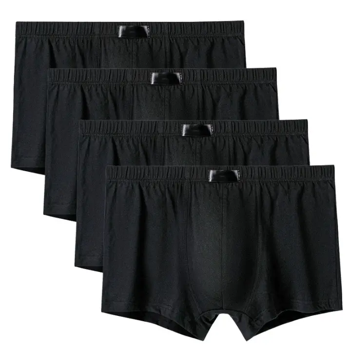 4 unids/lote de bragas masculinas, ropa interior para hombre, Boxers transpirables, Boxer Sexy para hombre, Soid, cómodo de talla grande - 1