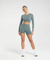 Pantalones cortos sin costuras para mujer, ropa de medio pantalón suave para Fitness, Yoga, gimnasio, correr y bicicleta, novedad - details 4
