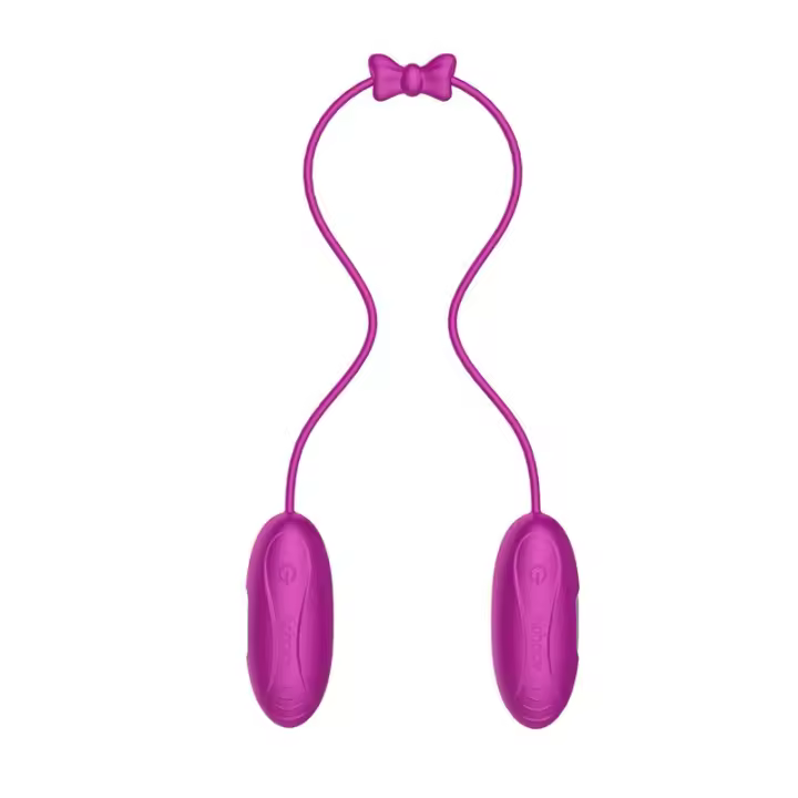 Juguetes Sexuales Huevos de Salto Femenino, Conversión de Frecuencia Recargable, Huevos de Salto Doble, Masajeador de Placer Femenino - 1