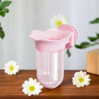 Botella hidropónica transparente con forma de flor de loro, dispositivo de alimentación de loro ecológico reutilizable, tarro de arreglo floral sin BPA - details 9