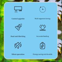Alimentador automático de tanque de peces con sincronización inteligente, doble antibloqueo, alimentador eléctrico de peces de gran capacidad, funcionamiento silencioso ajustable - details 16