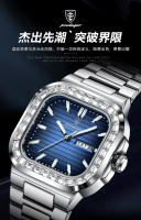 Marca suiza de lujo nuevo reloj de hombre con doble calendario reloj de diamantes - details 1