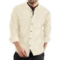Camisa de pana gruesa para hombre, abrigo informal holgado con solapa de botones, nuevo para otoño e invierno 2024 - details 6