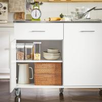 FKW47-W Carrito de Servir Carrito Auxiliar Cocina estantería de Cocina Carrito de Cocina móvil 100 x 92 x 45 cm Blanco ES - details 51