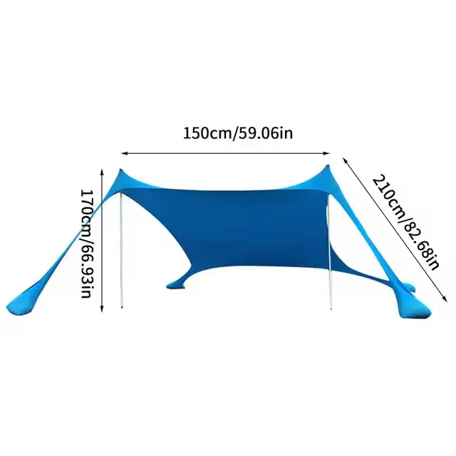 Toldo impermeable resistente a los rayos UV para exteriores, parasol para playa, Patio, vacaciones, jardín - 1