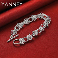 Pulsera de plata estilo hip hop para hombres y mujeres de 8 pulgadas de largo - details 4