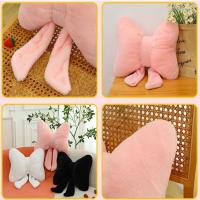 Almohada Universal con lazo de felpa para mujer, soporte para la cintura, cojines con lazo, cojín suave relleno para el cuello - details 20