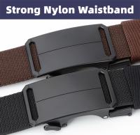 Cinturón con hebilla automática de negocios para hombres con estilo, banda elástica tejida con cinturón versátil de moda - details 6