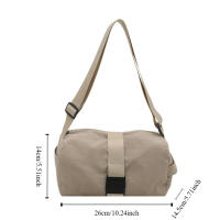Bolso cruzado coreano de moda para hombre y mujer, bolso de hombro ligero con hebilla de alta capacidad, bolso de viaje ajustable de Color sólido - details 0