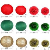 15Pcs Pompones de Papel de Pápula Verde Espinelas Botánicas para Navidad, Cumpleaños, Baby Shower, Safari Salvaje - details 7