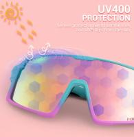 Kapvoe-gafas de sol polarizadas para ciclismo para hombre y mujer, lentes deportivas ligeras para conducir, correr, color rojo y azul, UV400 - details 2