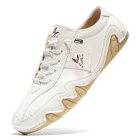 Zapatos informales de cuero hechos a mano para hombre, zapatillas con cordones, mocasines transpirables, suaves, planos, para conducir - details 33