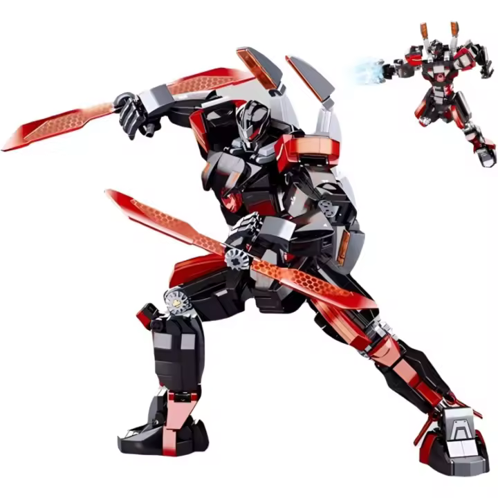 Juegos de bloques de construcción de robot Mech con 2 formas de armas que transforman el kit de juguetes de construcción de modelos Mech Dark Wanderer, 585 piezas creativas para adultos, hombres o niños 8+ - 1