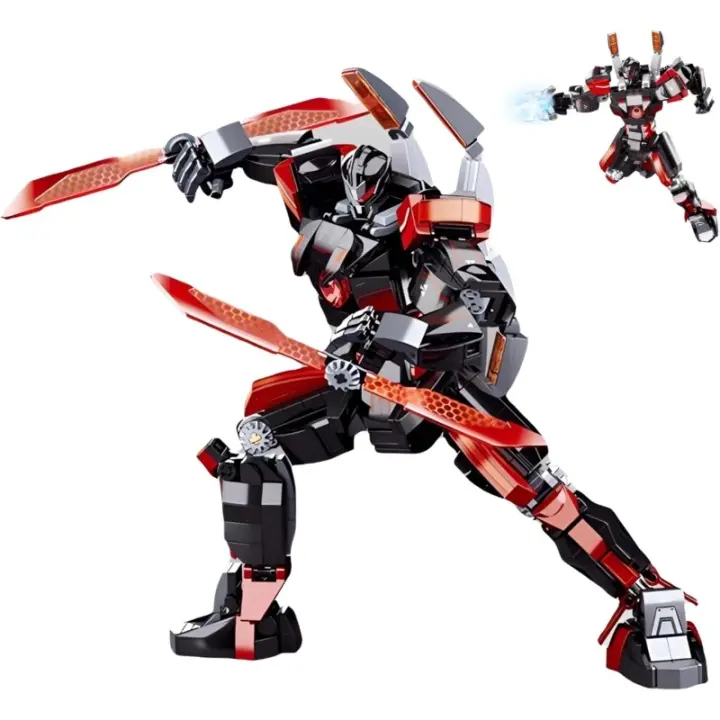 Juegos de bloques de construcción de robot Mech con 2 formas de armas que transforman el kit de juguetes de construcción de modelos Mech Dark Wanderer, 585 piezas creativas para adultos, hombres o niños 8+ - 1
