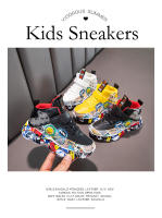 Zapatillas de deporte de alta calidad para niños y niñas, zapatos informales para correr, zapatillas de tenis deportivas de cuero con dibujos animados, a la moda - details 2