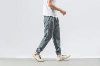 Pantalones casuales de calabazas para hombre, calabazas de lino, de moda, con puños - details 22