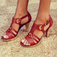 Sandalias de tacón alto de talla grande para mujer, novedad de verano - details 5