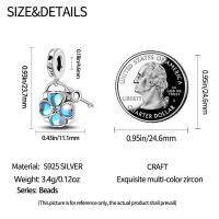 Abalorios de piedra de Color plateado para mujer, pulseras y brazaletes adecuados de estilo elegante, joyería fina DIY para cumpleaños - details 30