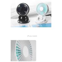 Mini ventilador eléctrico Personal portátil para cama, escritorio, asiento de coche, carga de dormitorio, Clip USB para el hogar pequeño - details 6