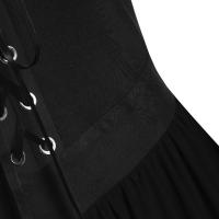 Vestido De Mujer Talla Grande Hombros Descubiertos Con Alas De Mariposa Estilo Gótico Para Halloween Vestido Elegante De Cintura Media Polyester - details 22