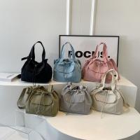 Bolso cruzado con cordón de estilo coreano, bolsa de hombro de gran capacidad, diseño de nicho, ligera y suave, de nailon, de Color sólido, para viaje - details 7