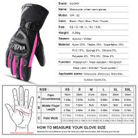 SUOMY-Guantes de Moto para hombre y mujer, manoplas impermeables con pantalla táctil, color rosa, 100% - details 1