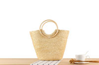 Enredadera tejida a mano con flores de gran capacidad, bolsa de hierba de mano, playa Ha, nueva - details 6