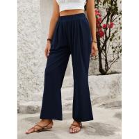 Pantalones sueltos y cómodos de pierna recta, pantalones de mujer con cintura elástica para - details 22