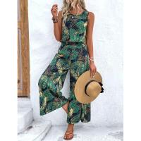 Conjunto de dos piezas con estampado floral para mujer, verano 2025 - details 8