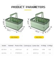 Caja de almacenamiento plegable con tapa de madera de nuevo diseño, cesta de camping plegable de plástico con asa - details 2
