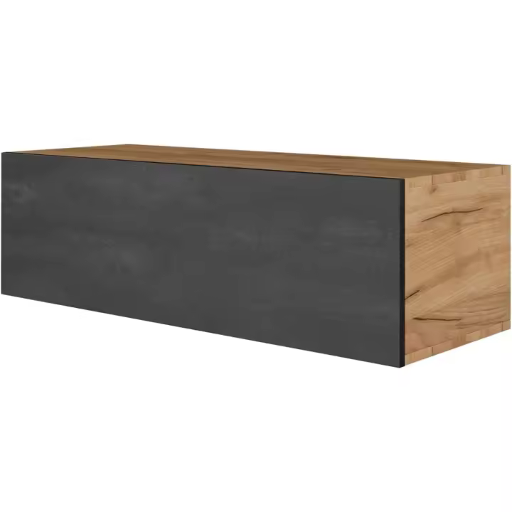 Roble Dorado con 1 Tapa como Espacio de Almacenamiento, Armario bajo para Colgar o Colocar de pie, - 1