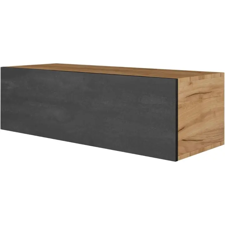 Roble Dorado con 1 Tapa como Espacio de Almacenamiento, Armario bajo para Colgar o Colocar de pie, - 1
