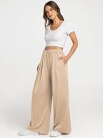 Pantalones de Moda para Mujer de Cintura Alta y Sólida Pantalones Anchos para Primavera Otoño - details 23