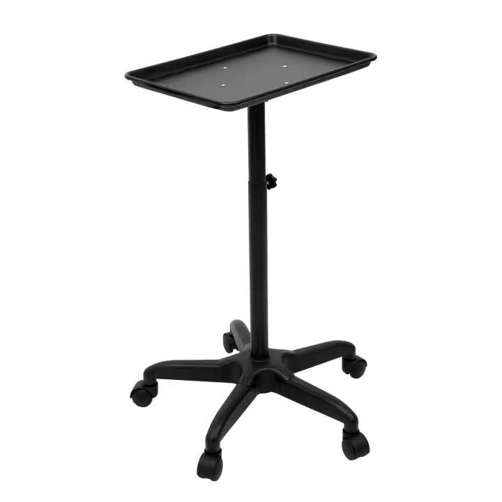 Bandeja de aluminio con ruedas para salón de belleza, carro con altura ajustable para tatuajes, SPA, 70-110CM - 1