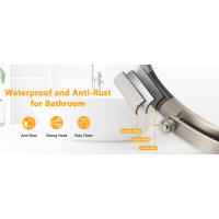 Tocador montado en la pared - Espejo de baño extensible giratorio de doble cara con aumento de 10x y acabado en níquel - details 1