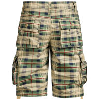 Pantalones Medios Para Hombre Algodón Cómodo Verano Deportes Al Aire Libre Playa Estilo Safari Tren Plaid Corte Regular Talla Grande - details 7
