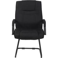 Silla Cantiléver Attila Tapizada En Tela & con Base De Metal I Silla De Conferencia con Reposabrazos, Color:Negro/Negro - details 2
