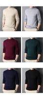 2024 nuevos suéteres de cachemira de medio cuello alto para hombres, jerseys de punto para hombres jóvenes, suéter delgado para hombres - details 2