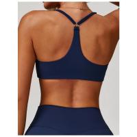 Sujetador de yoga cepillado para mujer, espalda ajustada, ropa de yoga para fitness, sujetador deportivo para correr, sujetador deportivo con espalda en Y para mujer, top deportivo sexy con espalda cruzada - details 13