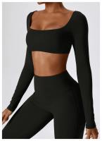 Camiseta de Yoga de Manga Larga Ajuste Delgado, Secado Rápido, Goma Elástica, Pad - details 22