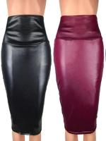 Falda Midi de piel sintética mate para mujer, faldas largas ajustadas de cintura alta, falda de tubo Vintage para oficina, fiesta y Club - details 0