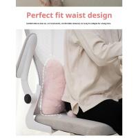 Almohada de Sofá Rosa con Lazo Simple Soporte de Cintura Suave y Cómodo para Oficina y Dormitorio - details 5