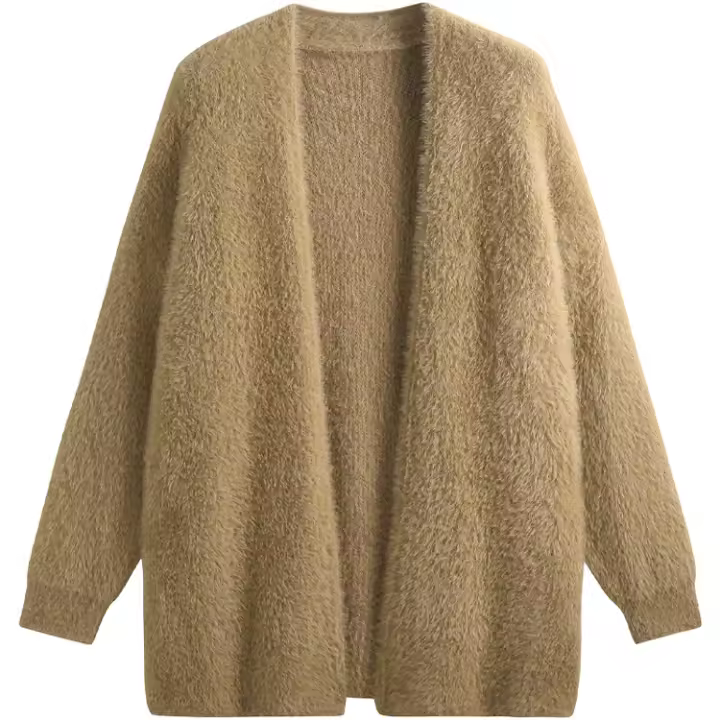 Suéter de lana suave para mujer, tejido, camiseta gruesa, terciopelo de visón, leche, Fufu, nuevo estilo, otoño e invierno - 1