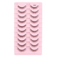Pestañas False Transparentes 10 Pares Simulación Natural Ideal para Principiantes de Maquillaje - details 9