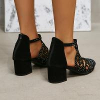 Sandalias de moda de verano para mujer, zapatos informales con tacones altos calados - details 4