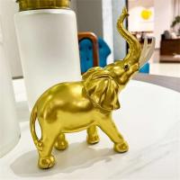 Estatuilla de esculturas de animales para decoración del hogar, elefante de la suerte, estatua de resina, adorno para manualidades, decoración de habitación, regalo de Navidad DIY - details 4