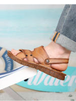 Sandalias de Verano para Hombres Zapatos de Playa de Cuero Genuino Suela de Cuero Suave - details 2